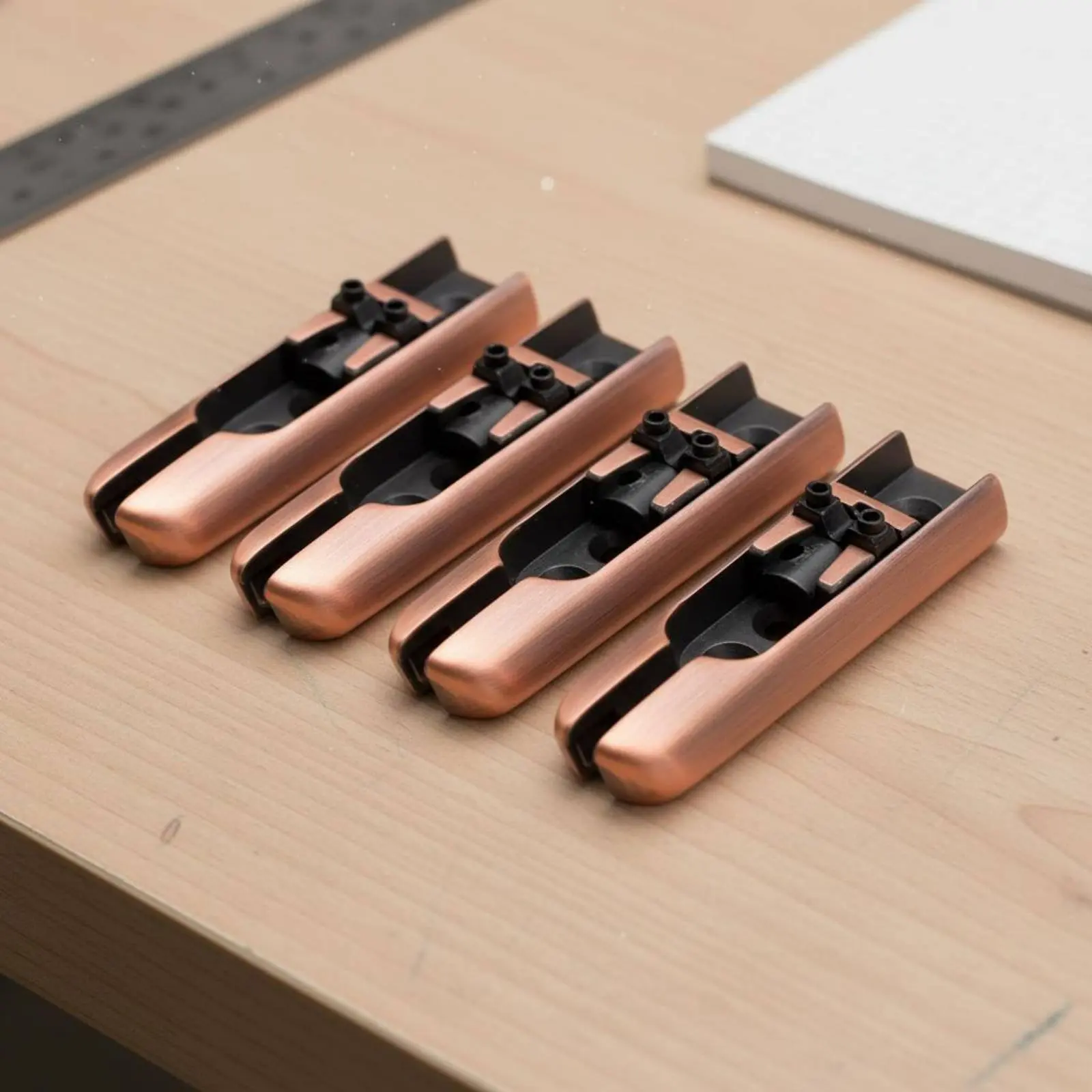 

4 Pieces Single String Bass Bridge Adjustable Tuning Individual Bass Bridge Saddle Guitar Hardware Even Notch for Luthiers