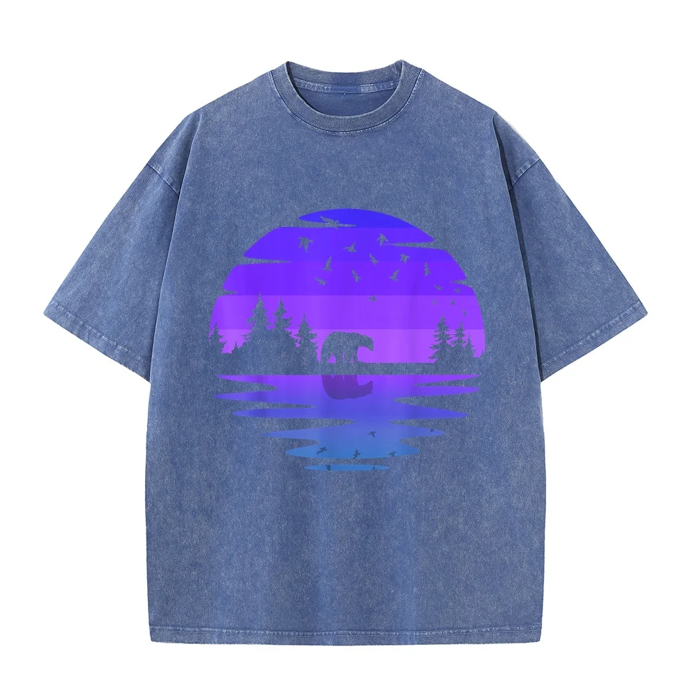 Birds Outdoors Wildlife Nature Animal Bear Forest T-Shirt Designer Clothes Man トップス Daily Wear 100 Cotton Comfy Graphic T Shirt