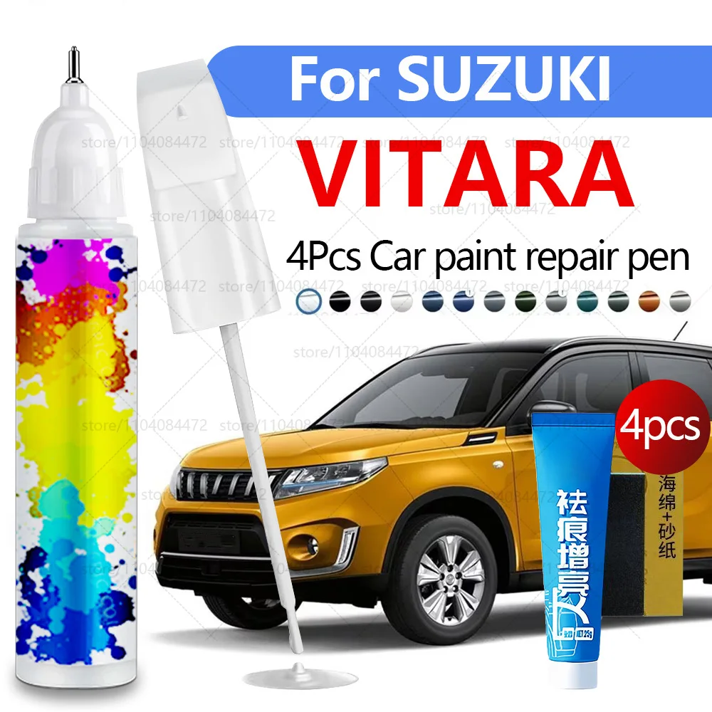 

Ручка для ремонта автомобильной краски для SUZUKI VITARA 1988-2025 гг., аксессуары для ремонта царапин краски, 4 шт., красный ZCF, черный, ZCE, серый, ZCD, белый, желтый