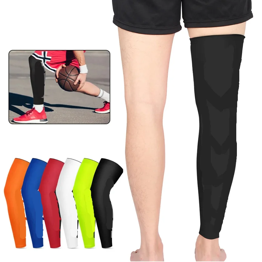 

Leg Compression Sleeves Lengthened Elastic Compression Leggings Sports Protection Knee Support Basketball Football