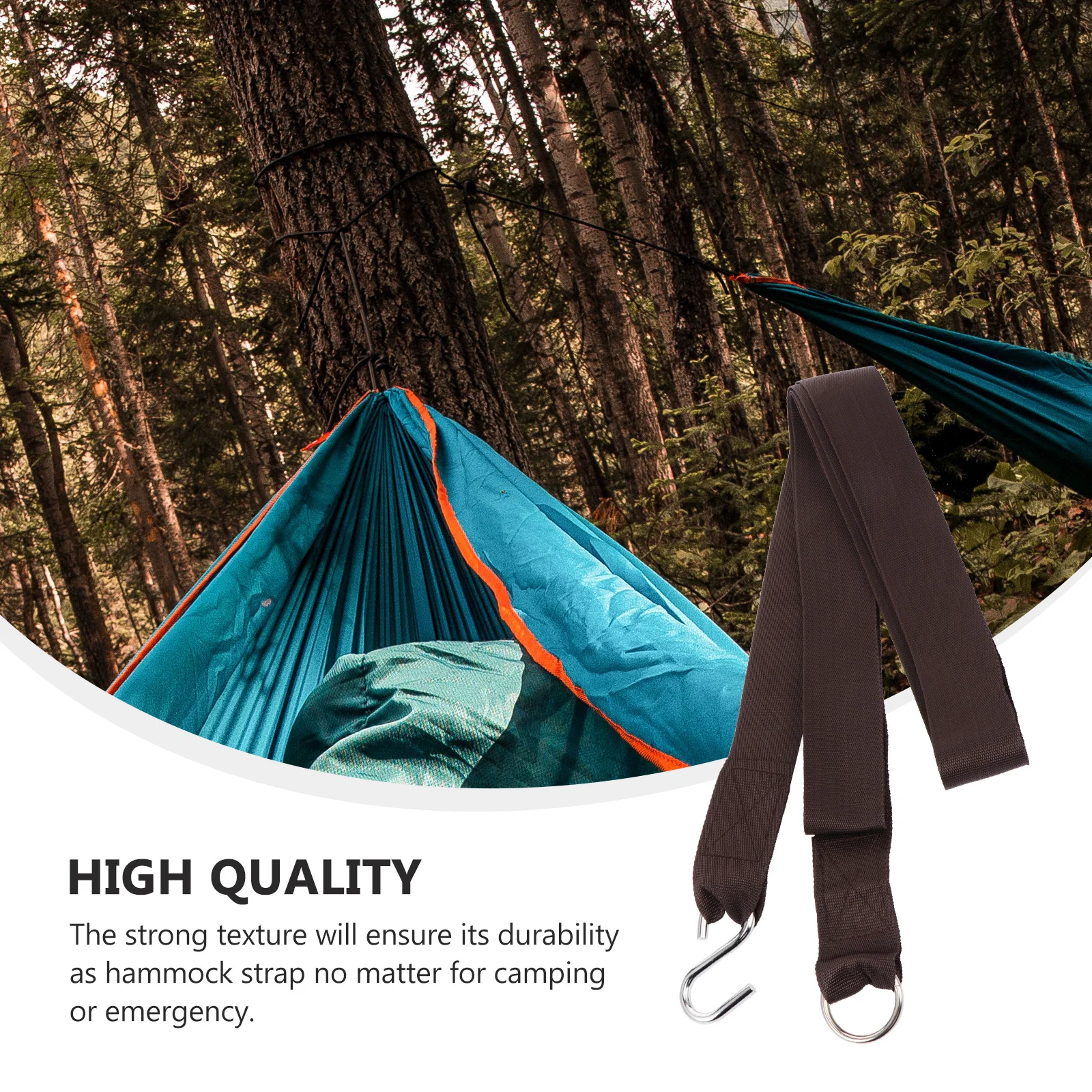 

4Pcs Hammock Tree Straps Heavy Duty Nylon Webbing with Alloy Ring Bands S Hooks for Camping Outdoor Swing Hanging Use