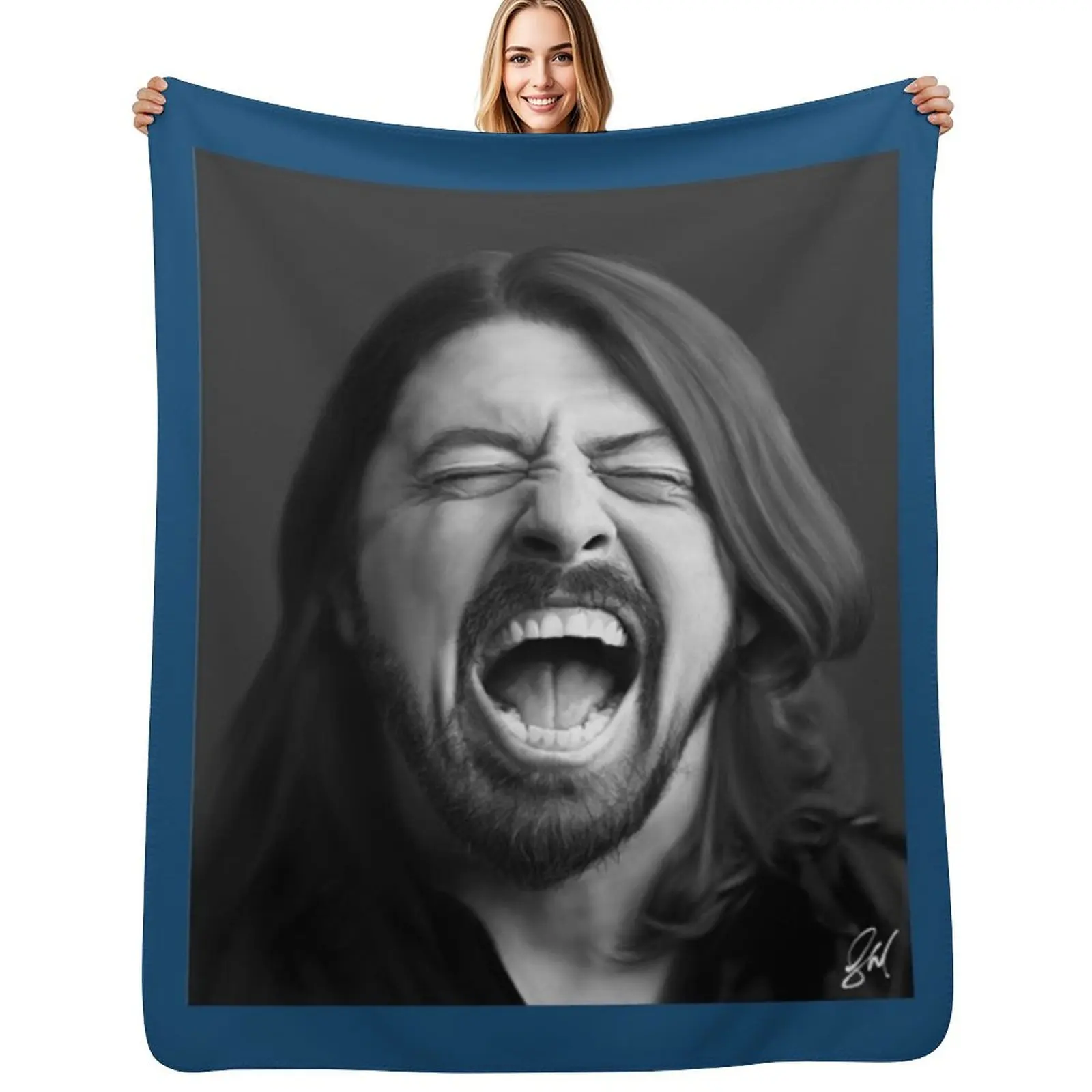 Grohl Throw Blanket Modern Design Soft Blanket for Home Decor