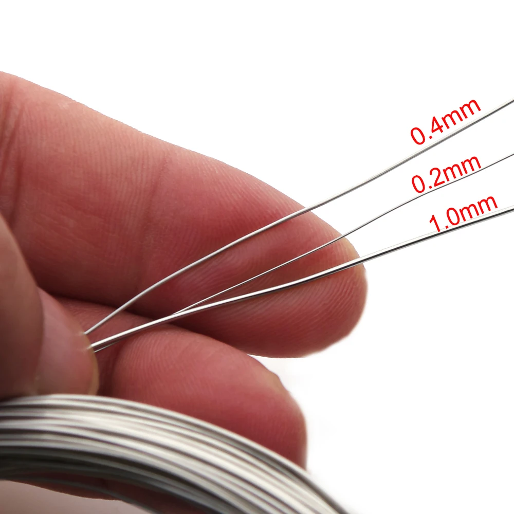 10Meters 0.2-2mm 304 Stainless Steel Soft Wire Single Wire Necklace Beading Wire DIY Craft Jewelry Making Finding Accessoires