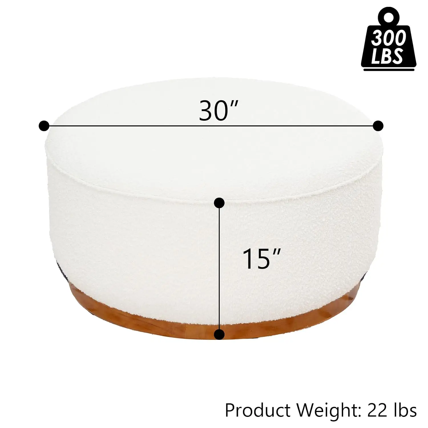 Round Ottoman 30