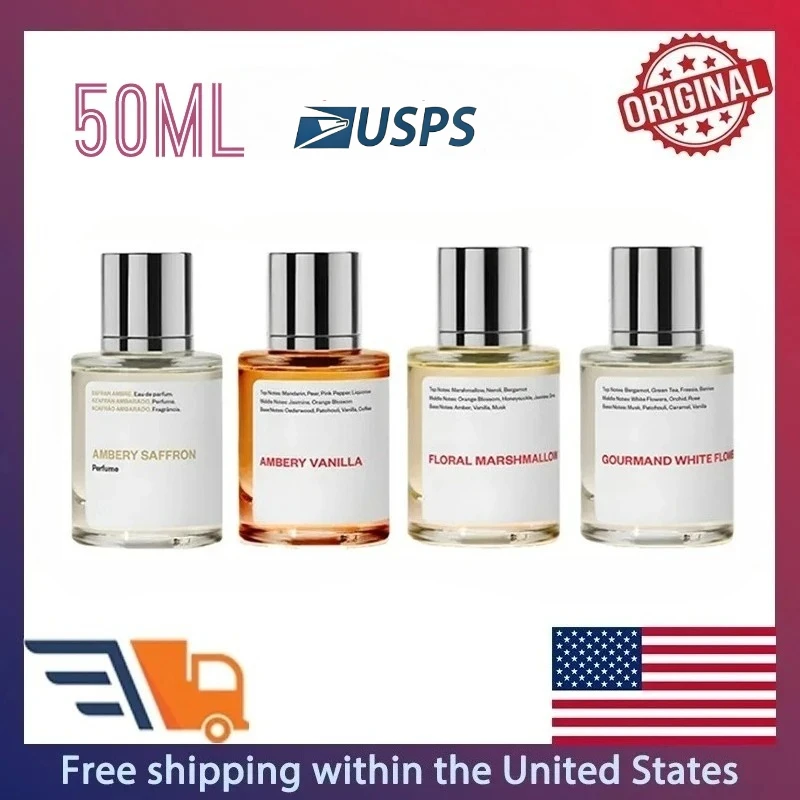 50 مللي عطر للجنسين زهرة الزعفران العربي العنبر زهرة الفانيليا الخطمي Gourmand الأبيض هدية عيد ميلاد شحن مجاني