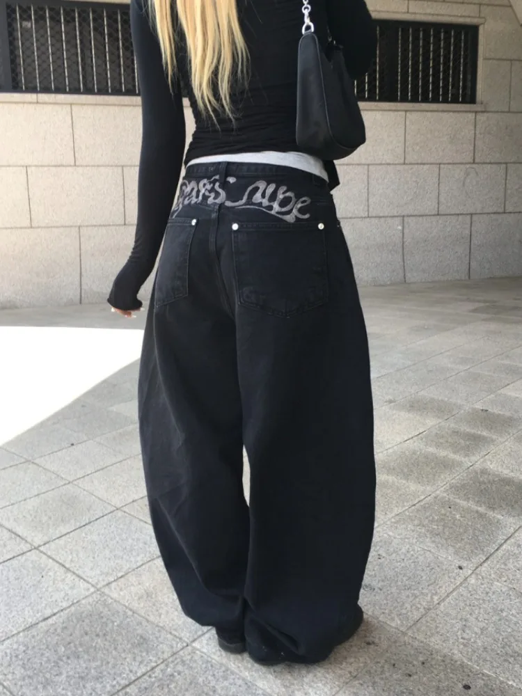 

Джинсы с высокой талией Ba и вышитым буквенным принтом, женские весенние новые узкие длинные брюки Sle Sweet Cool Spicy Girl