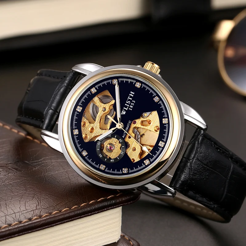 Fashion Hollow Business Tourbillon Automatic Mechanical Watch for Men