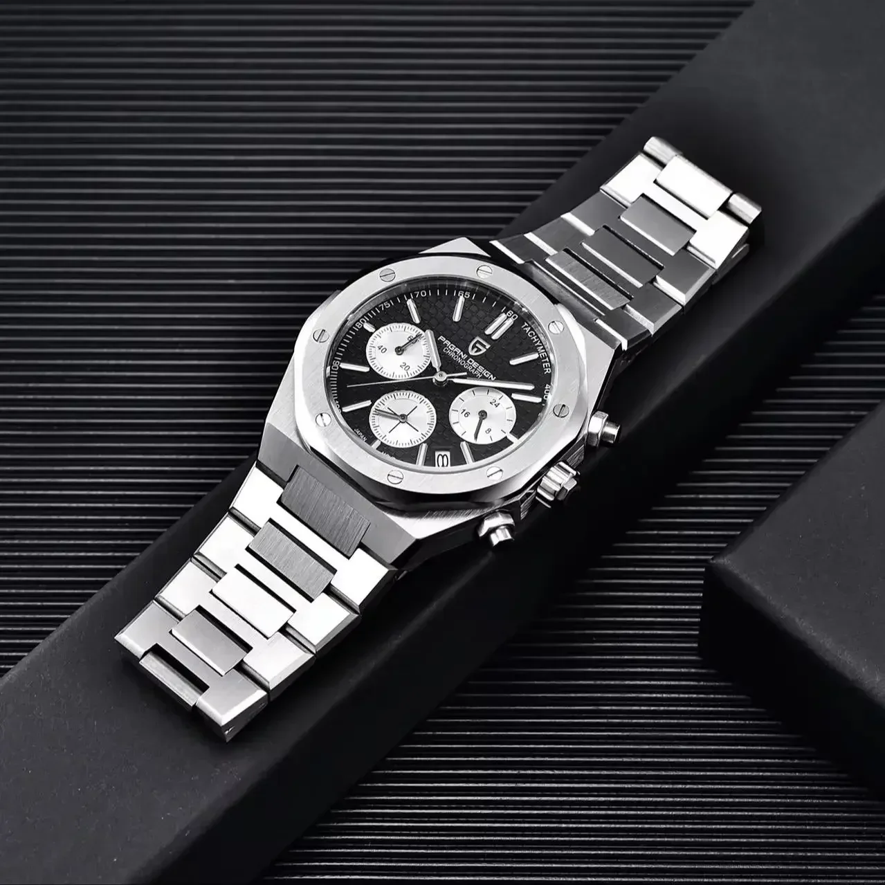 Pagani Design 2026 New Men\'S Quartz Watch 40mm Sapphire Vk63 Stainless Steel Waterproof 20bar Luminous C3 Sports Chronograph