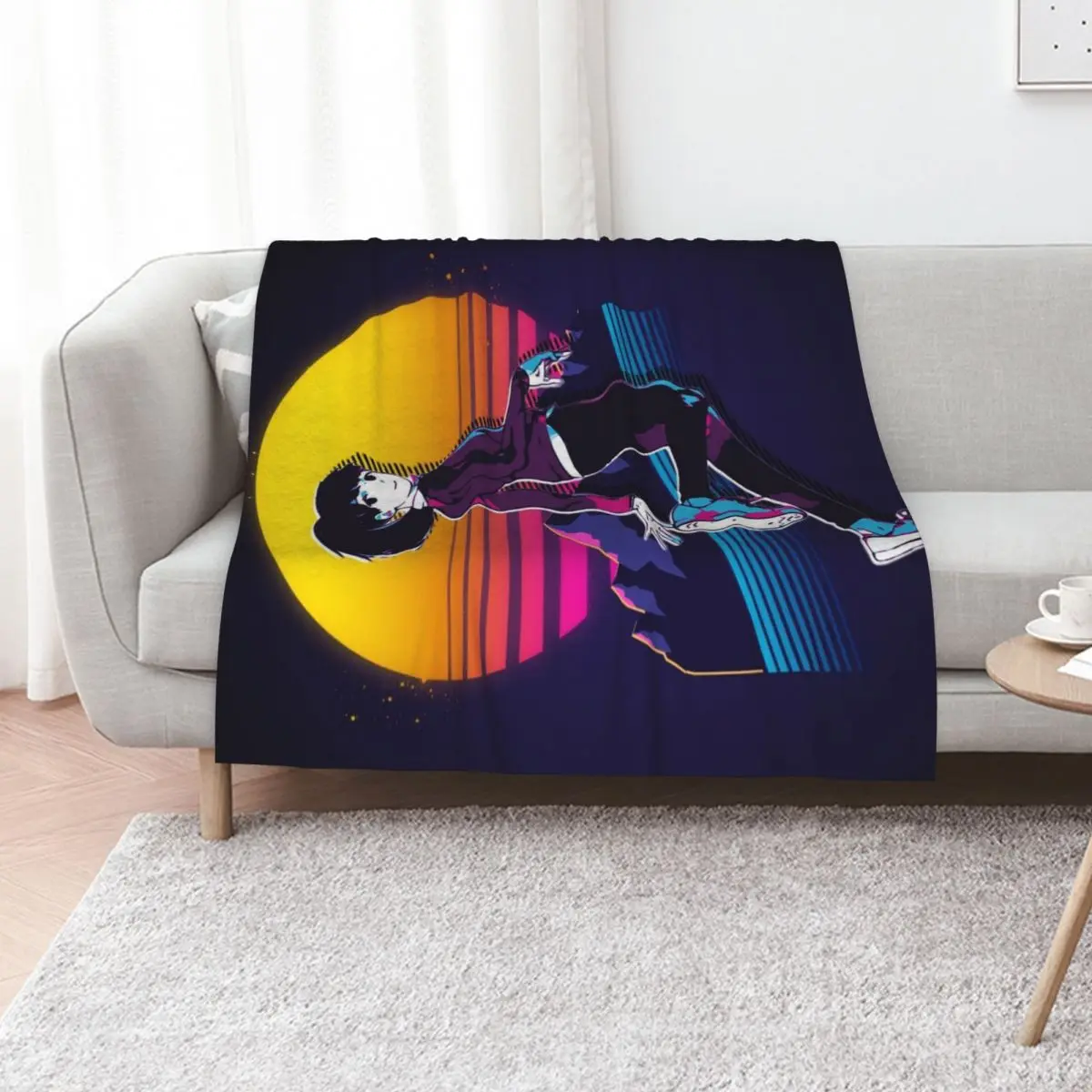 

Digimon Survive - Aoi *80s retro* Throw Blanket decorative Luxury Throw Winter beds Furry Blankets