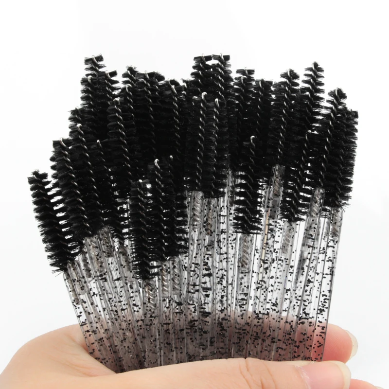 Ensemble de brosses à cils en cristal, 5/20/50 sachets, vente en gros, baguettes de mascara, outil de beauté professionnel