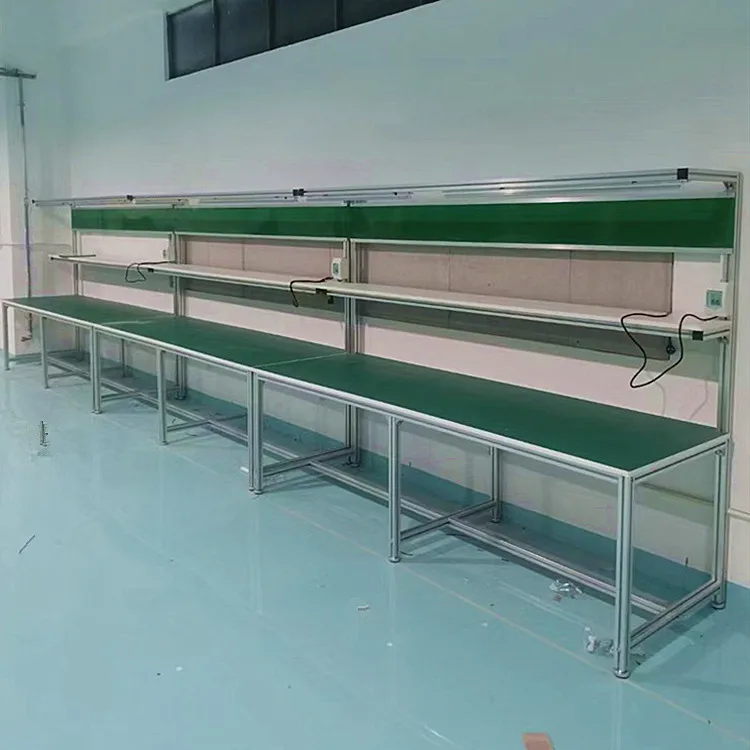 Neu anti-static assembly line workbench Factory packing table Aluminum alloy workbench Flat table Single-sided workbench