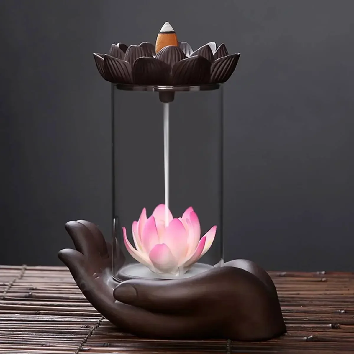 

Flower/Pearl/The Monkey King LED Light Backflow Incense Burner Household Incense Burners Ornaments For Bedroom Yoga Studio Study