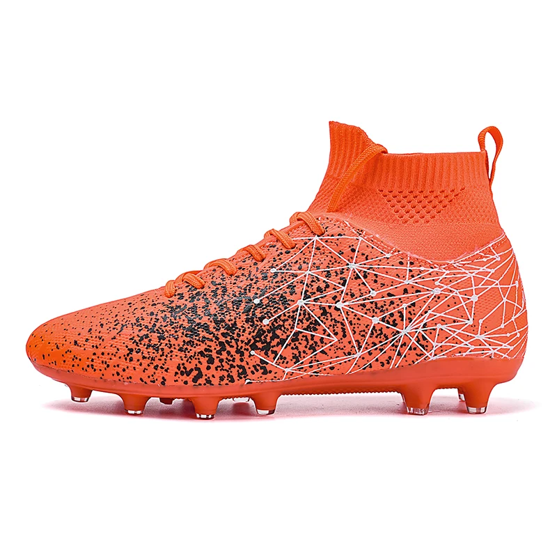 

Outdoor Men TF/FG High Ankle Football Boots Non-Slip Sport Turf Soccer Shoes Training Grass Training Futsal Wholesale Indoor