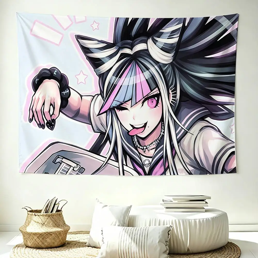 Anime Danganronpa Ibuki M-Mioda Flags Wall Hanging Background Art Banner for Bedroom Home Outdoor