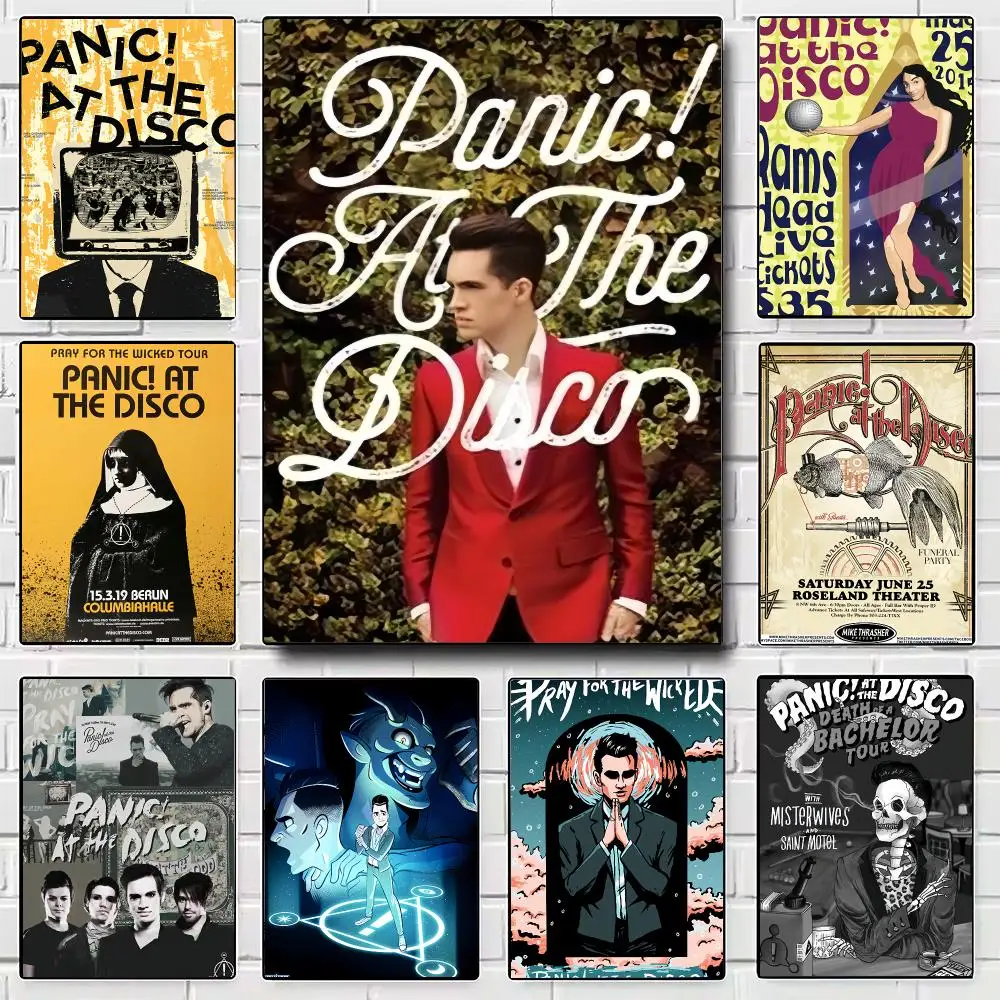 Band Panic! At The Disco Poster Modern Wall Art for Bedroom Living Room Cafe Bar Aesthetic Home Decor Gift