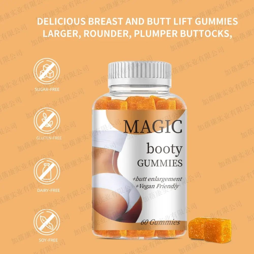 

1 Bottle Butt Lift Gummy Bears 60 Capsules Butt Enlargement Vegan Friendly Reducing Fat Healthcare Professional