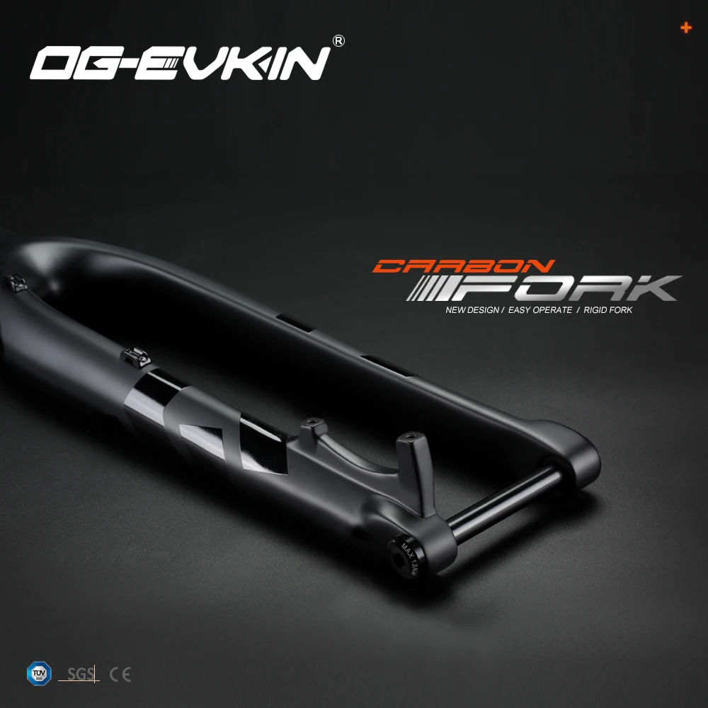 OG-EVKIN FK-006 MTB 테이퍼 XC 산악 자전거 포크, 카본 블랙, 27.5er, 29er, 15x100mm, 스루 액슬 자전거 액세서리 