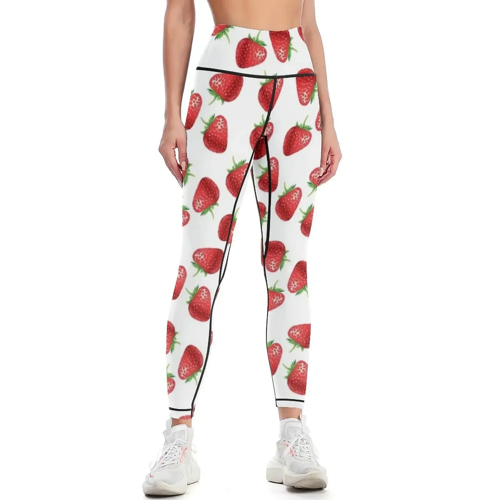 

strawberry Leggings sporty woman push up Sports pants for gym clothing Women sportwear Womens Leggings