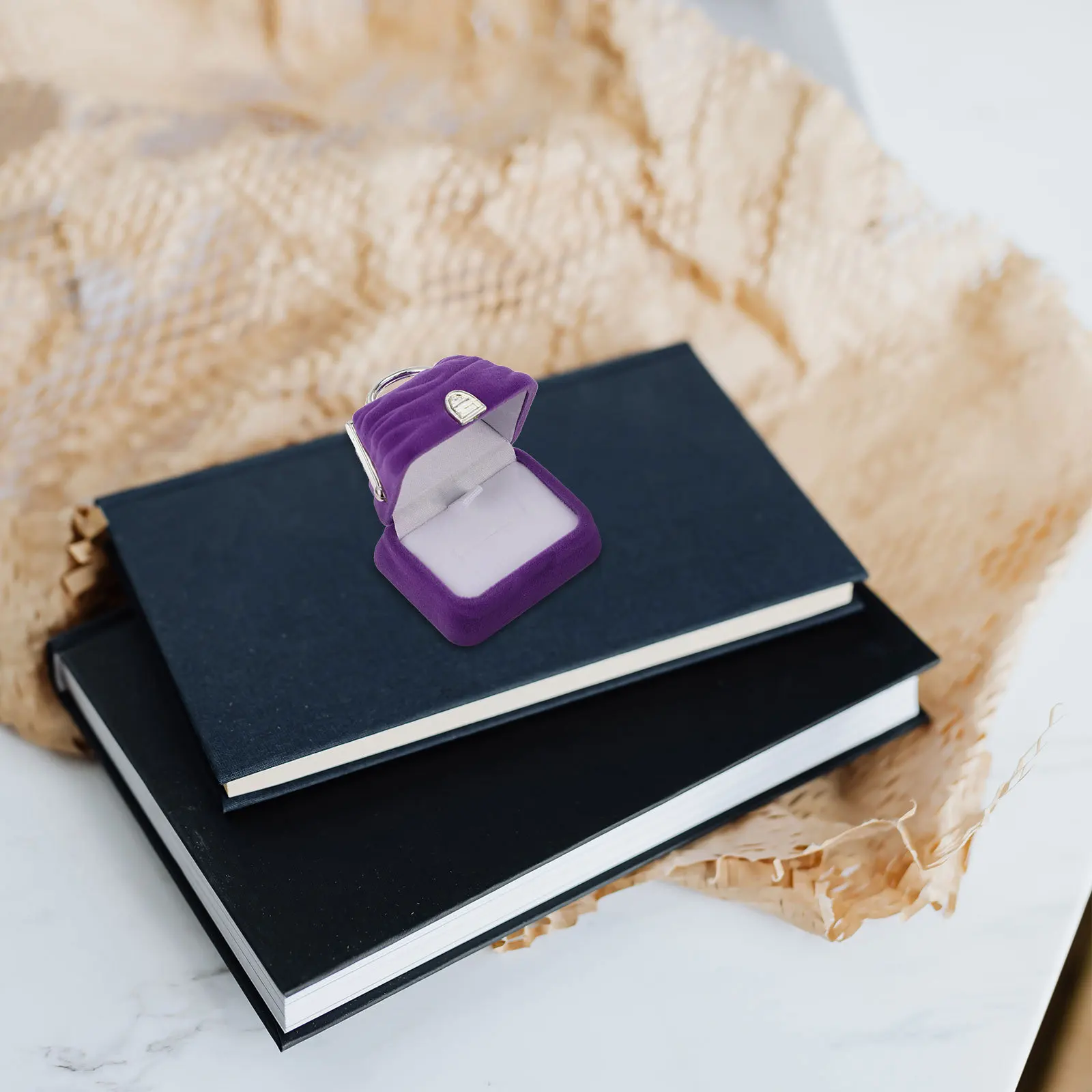 

1Pcs Handbag Shape Ring Box Creative Engagement Proposal Jewelry Gift Case Romantic Valentine's Day Wedding Storage