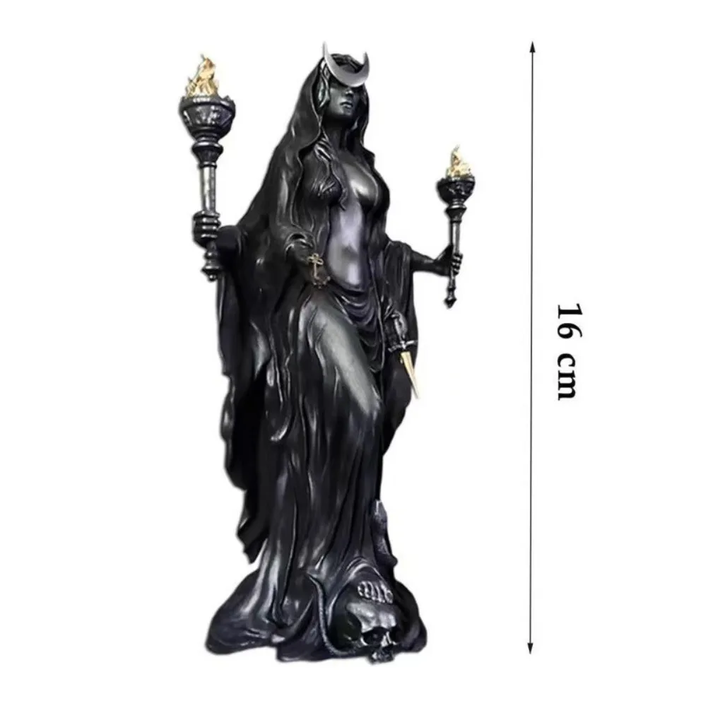 Home Decoration Modern Magic Hound Resin Sculpture Decoration Witch Statue Halloween Decoration Greek Goddess Statue