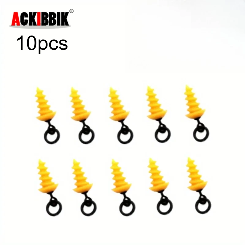 Ackibbik 10 قطعة/المجموعة/المجموعة مسامير طعم سمك الشبوط مع حلقة Boilies الطعم المسمار للشعر تشود روني تلاعب أداة الكارب الصيد اكسسوارات