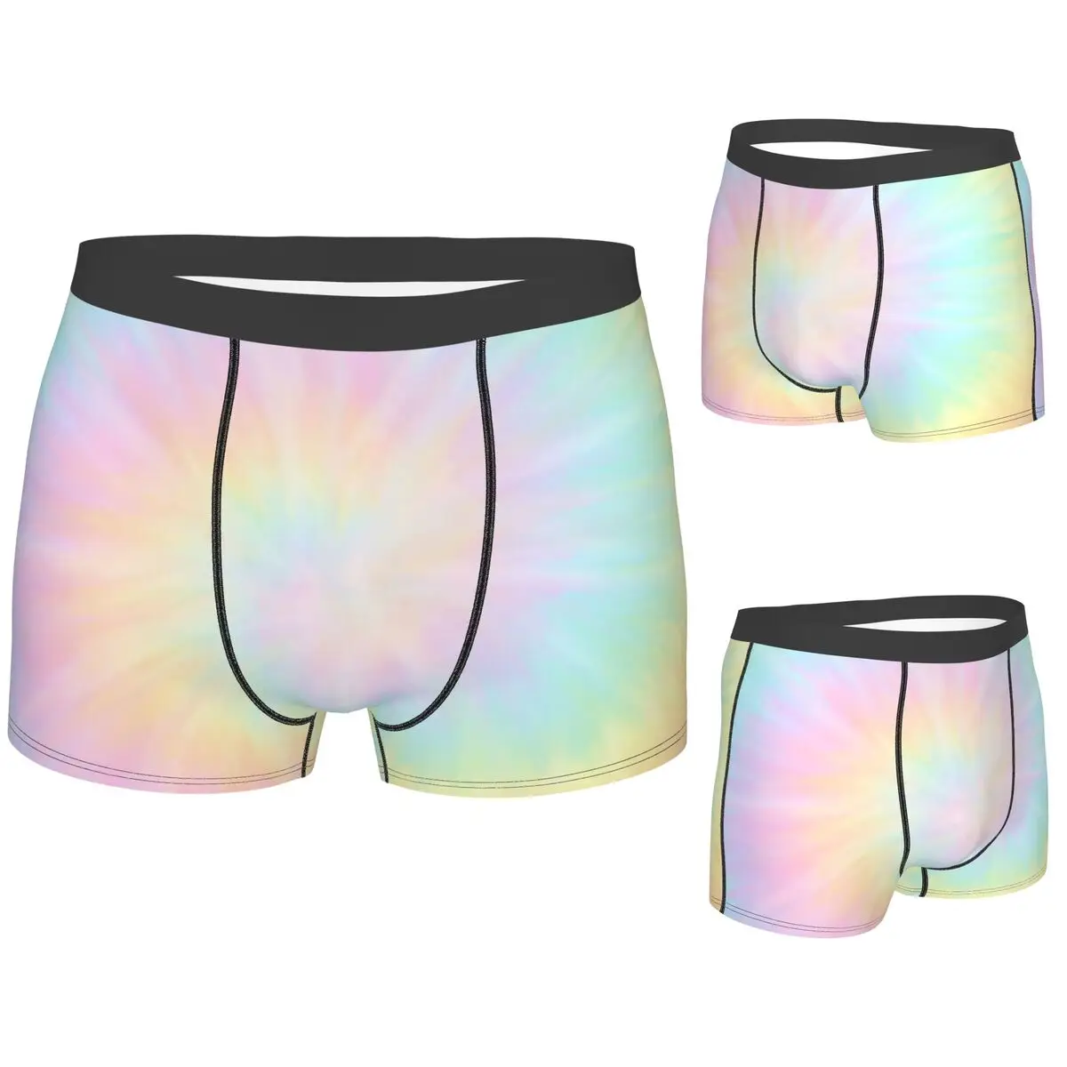 

Boxer Underpants Shorts Tie Dye Pastel Wallpaper Panties Men's Soft Underwear for Homme Man Boyfriend Gifts
