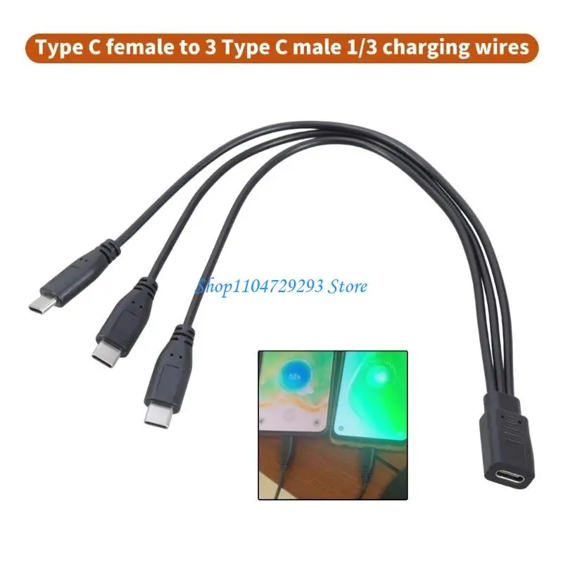 Y2GD Múltiple Tipo dispositivo C Cable cargador cargador 3 Puerto Simultáneo Carga para hogar