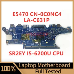 CN-0C0NC4 0C0NC4 C0NC4 Mainboard For Dell E5470 Laptop Motherboard ADM70 LA-C631P With SR2EY I5-6200U CPU 100% Fully Tested Good