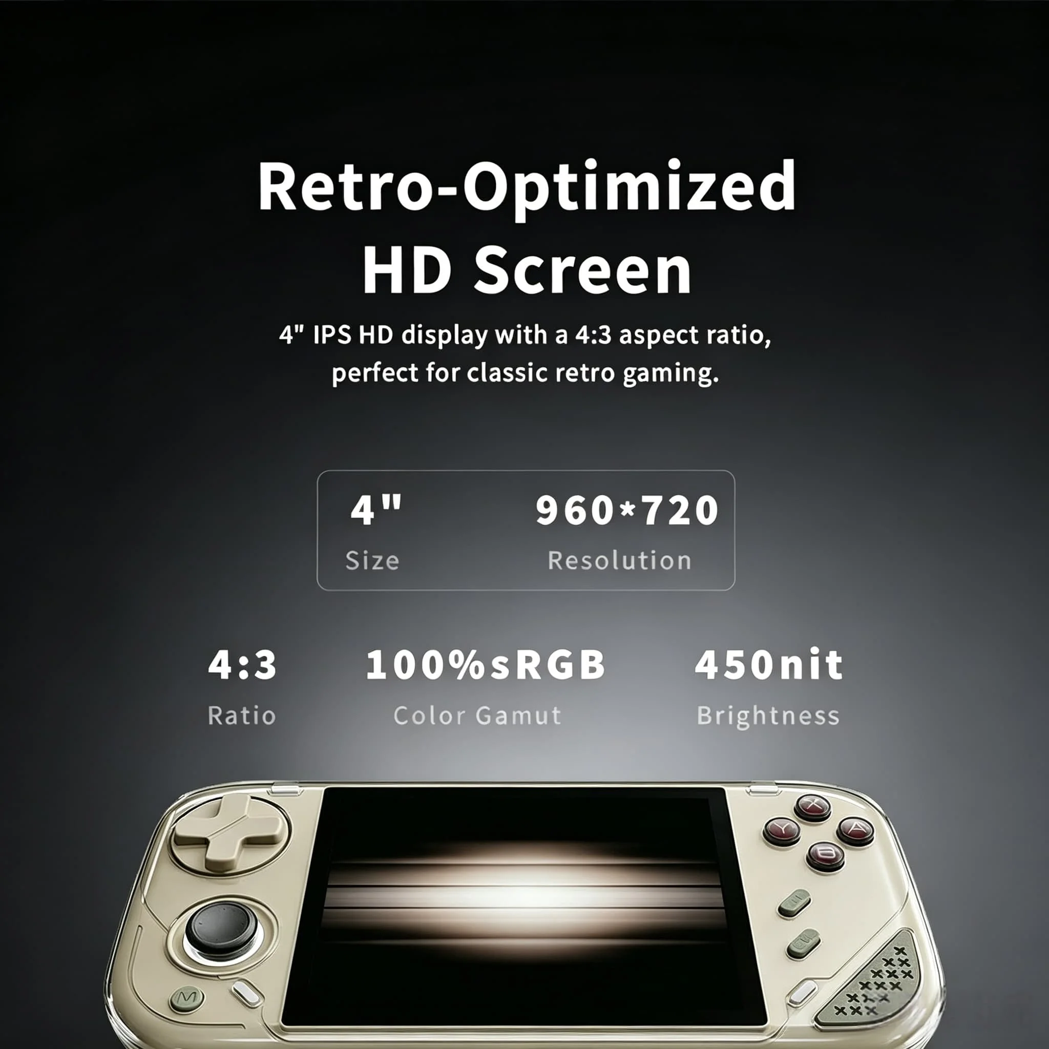 MINILOONG POCKET 1 Portable Handheld Game Console, 4 Inch IPS HD Display, Open Source LOONG OS System, HD Output, OTA Firmware U