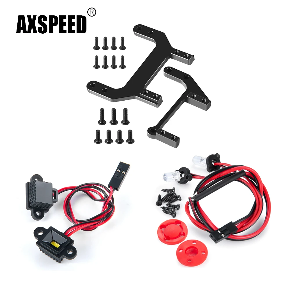 AXSPEED Rücklicht/Chassis LED-Leuchten/Aluminiumlegierung Servohalterung für VS4-10 Phoenix 1/10 RC Car Upgrade Teile Zubehör