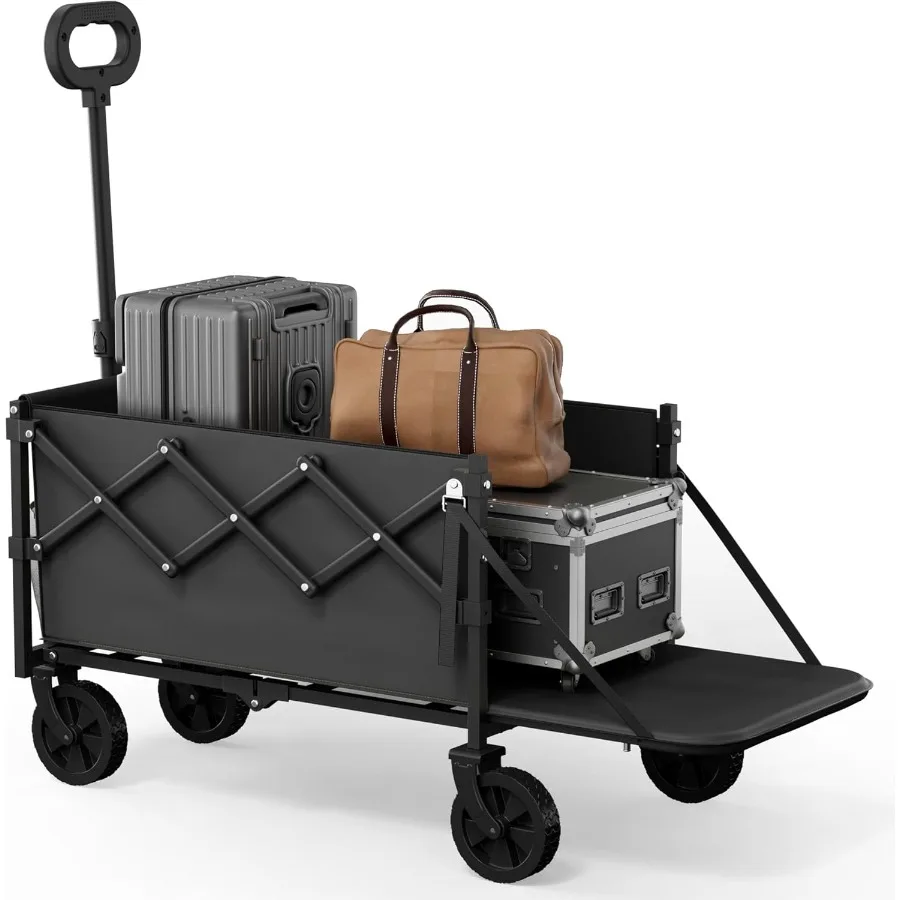 

Складной универсал с задней дверью для покупок, кемпинга, спорта и использования в саду: складная универсальная тележка емкостью 350 фунтов Lightwei