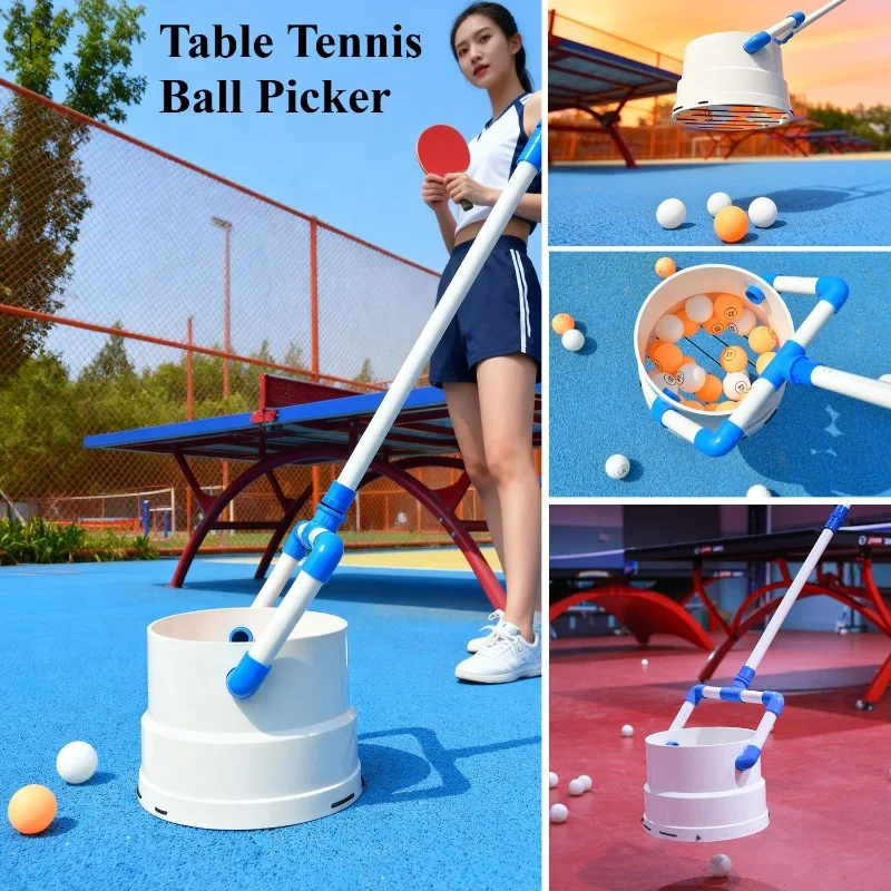 

Table Tennis Ball Picker No Deformation Large Capacity Portable Ping Pong Ball Pick Up Device Flexible Durable Balls Collector