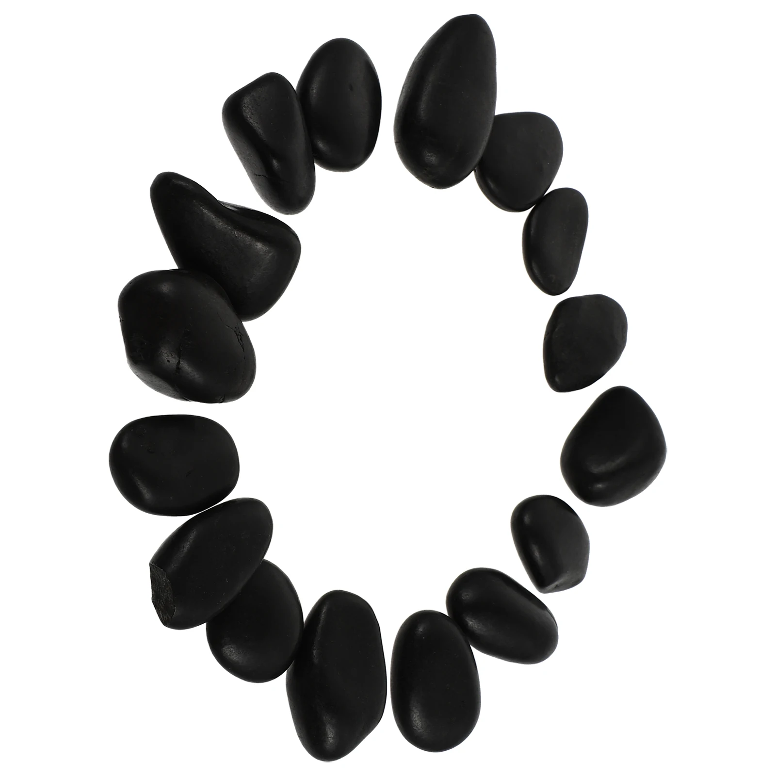 

16 pcs Hand Painted Stones Smooth Rocks Kids DIY Craft Set Natural Pebbles Drawing Tools Creative Decorations