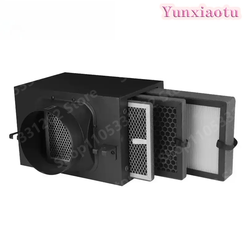 HVAC Duct Fan Air Purifier Box Primary HEPA Pre Filter Odor Dust Smog Removal for Fresh Air Ventilation System