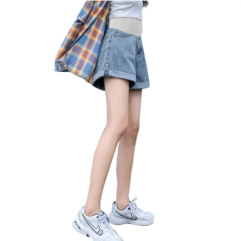 

Джинсовые шорты для беременных, летние брюки для беременных, джинсы для беременных