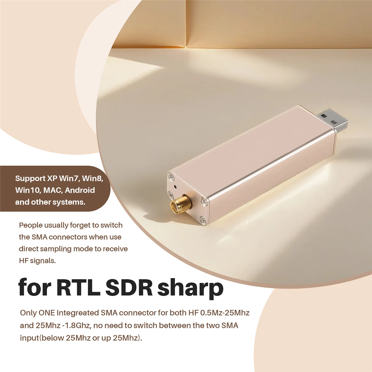 SDR 리시버 V3 Pro Rtl2832 Rtl2832U R820T2 SDR RTL, 100KHz-1.7GHz UHF VHF HF AM FM