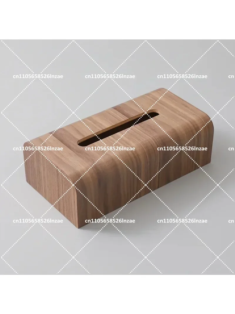 Wooden Tissue Box Decorative Napkin Holder Simple Desktop Tissue Holder for Home Supplies Brown