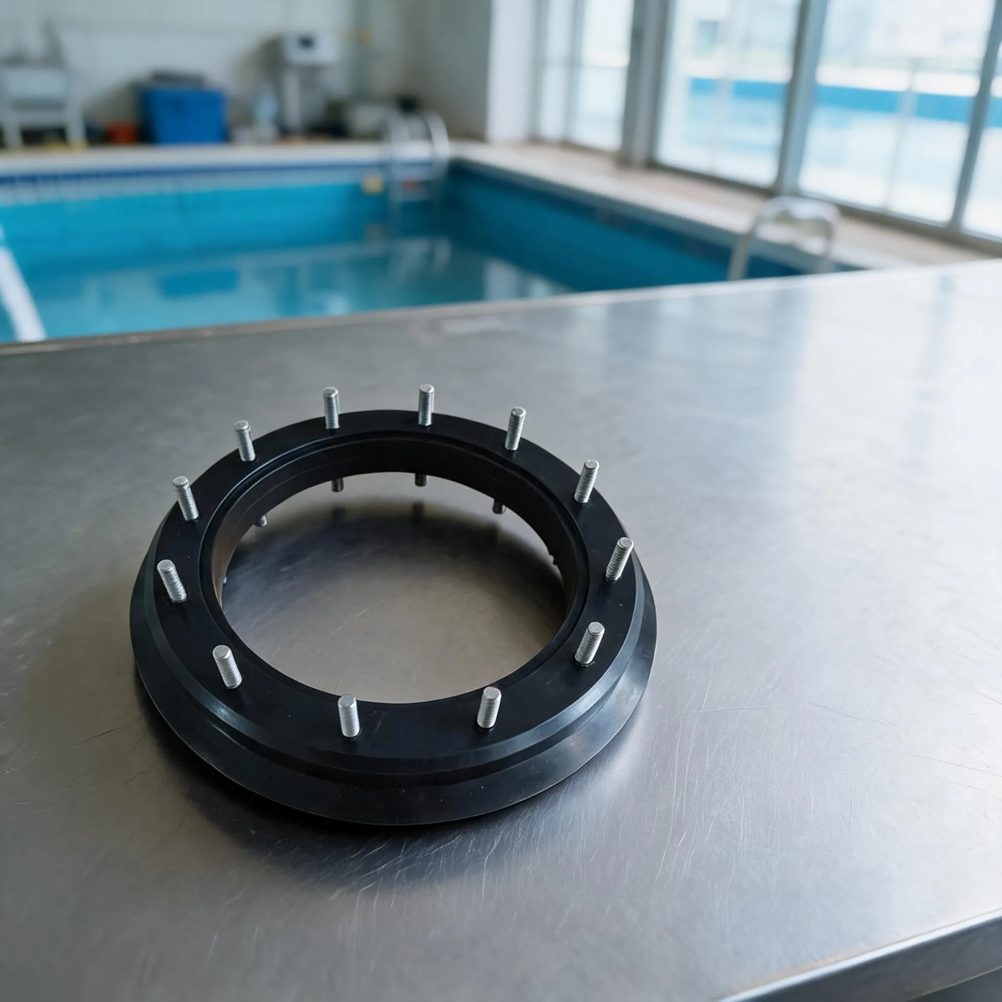 ABS Sand Filter Head Flange with Double-Sided Screws Compatible with For 2 Inch Pool Filter Tanks for Leak-Resistant Connection