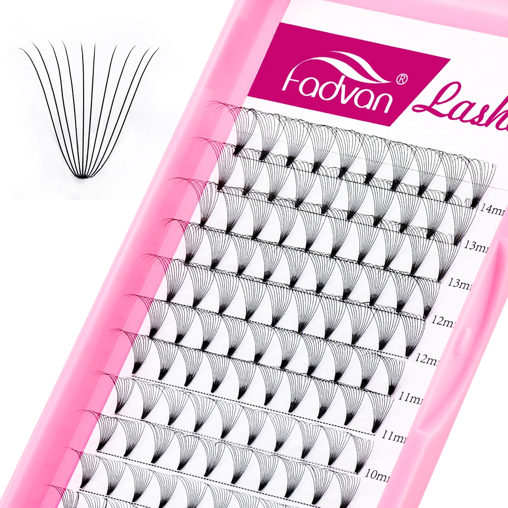 FADVAN Premade Russian Volume Fans 10D Faux Mink Eyelashes Short Stem C/D Curl Lash Pre made Eyelash Extensions Supplies