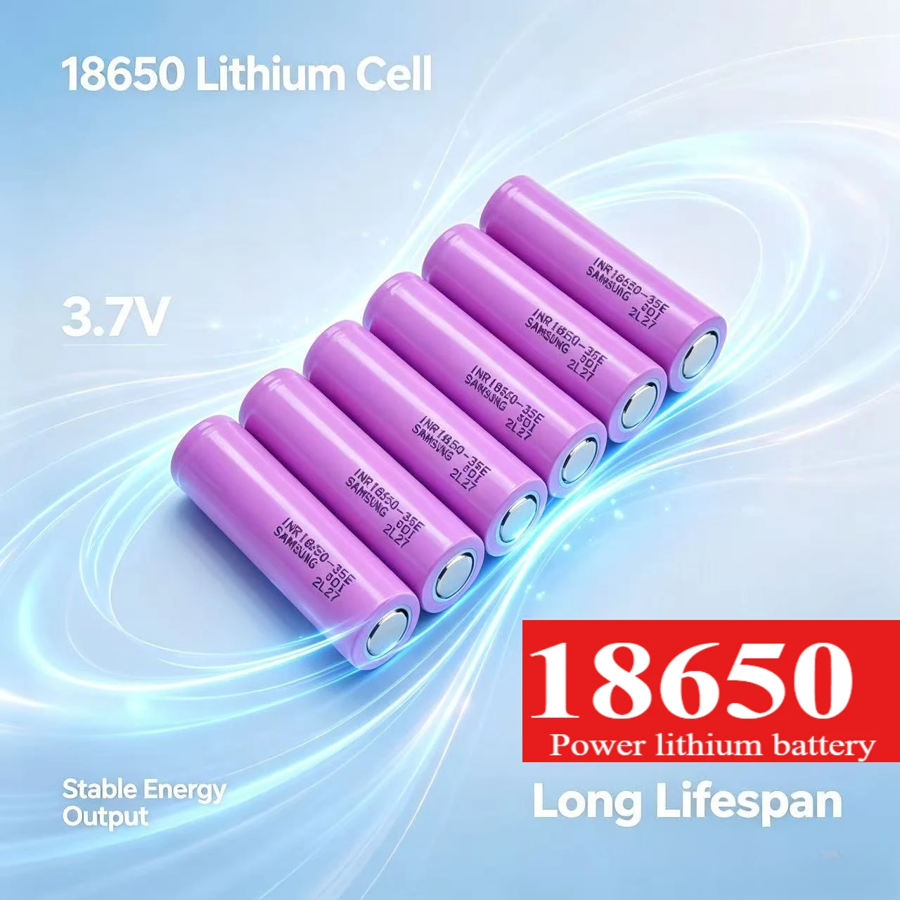 3.7V 3500mAh INR18650-35E 18650 Lithium Cell  Anti Overheating Low Self-Discharge Solar Wall Sconce Power Core