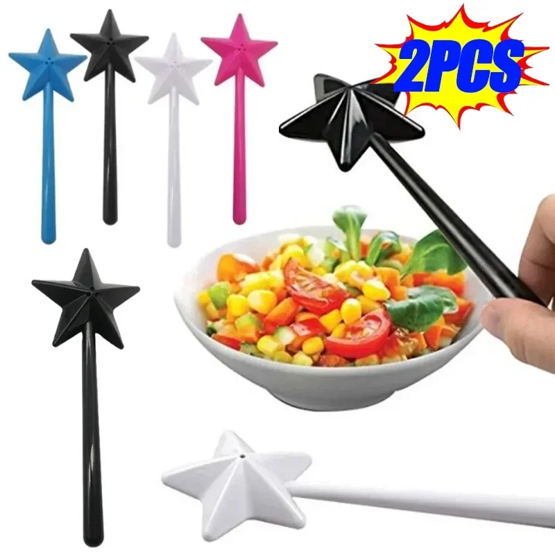 Star Shaped Salt Pepper Shakers Refillable Magical Star Wand Spice Dispenser Seasoning Shaker Set Kitchen & Dining BBQ Supplies