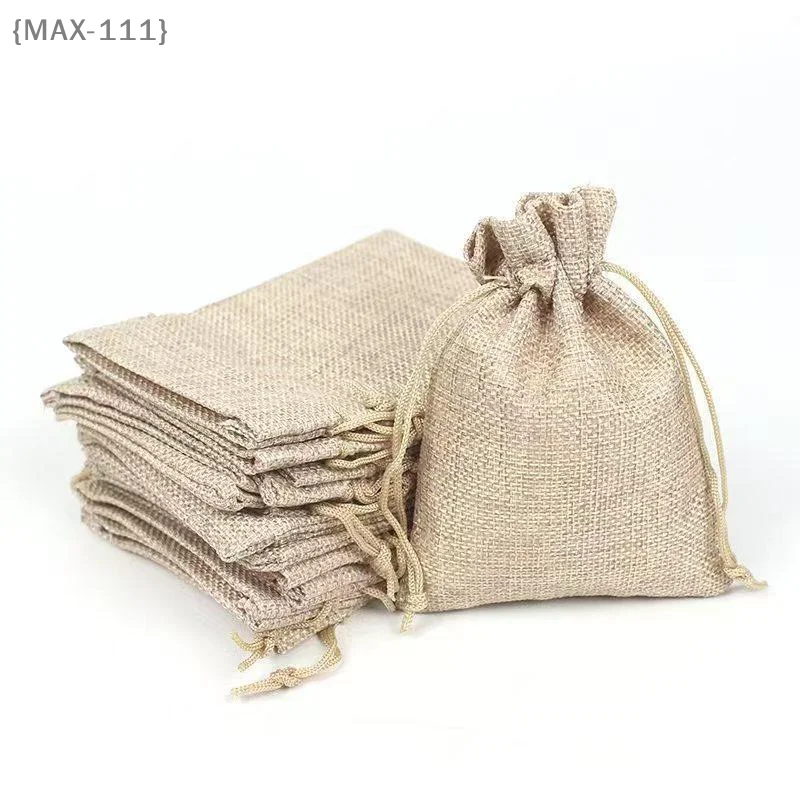 

【F2-MAX111】10 шт. подарочных пакетов из хлопка и конопли для упаковки подарков на День защиты детей, DIY-упаковка для конфет, свадебных подарков и других товаров