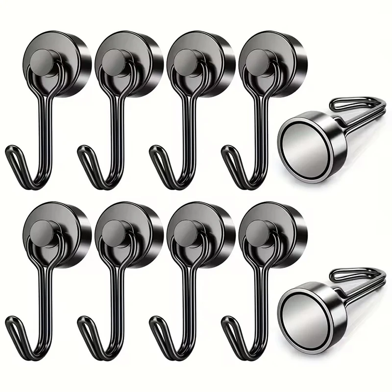 Great Pull Force Strong Magnetic Hook Heavy Duty Rustproof Metal Nail Free Installation for Cruise Ship Fridge Kitchen Home Etc
