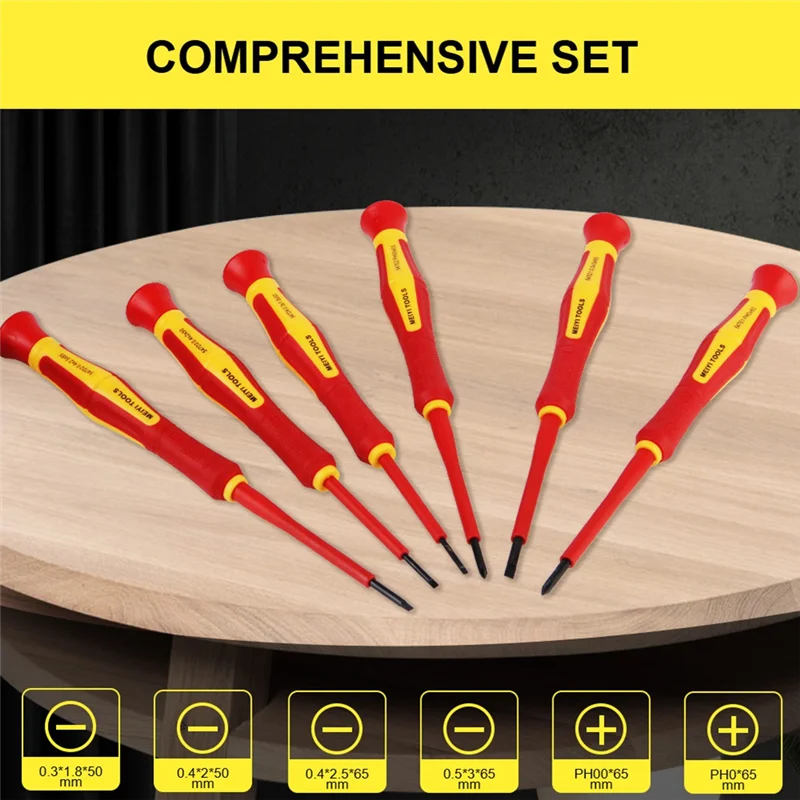 

ABAG Portable With Case Magnetic 1000V Car Repair Tool Convenient Insulated Screwdriver Set 6Pcs/Set