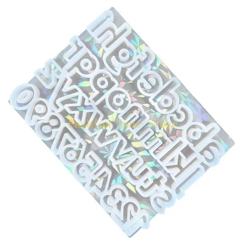 N5KA Iridescents Alphabets and Number Sturdy Silicone Molds Accessory for Resin Crafting Supplies Holographics Jewelry
