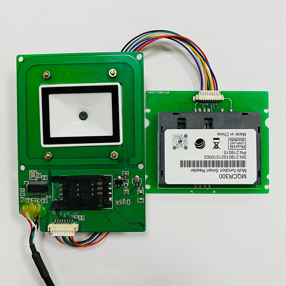 MQCR300 QR code + smart card reader module + PSAM,  Support ISO7816, ISO14443, ISO18092 smart card and NFC Tags