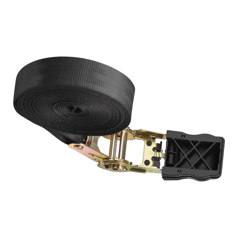 Heavy-Duty Polyester Ratchet Tie Down Strap with Metal Components for Truck Goods Packing and Luggage Fastening
