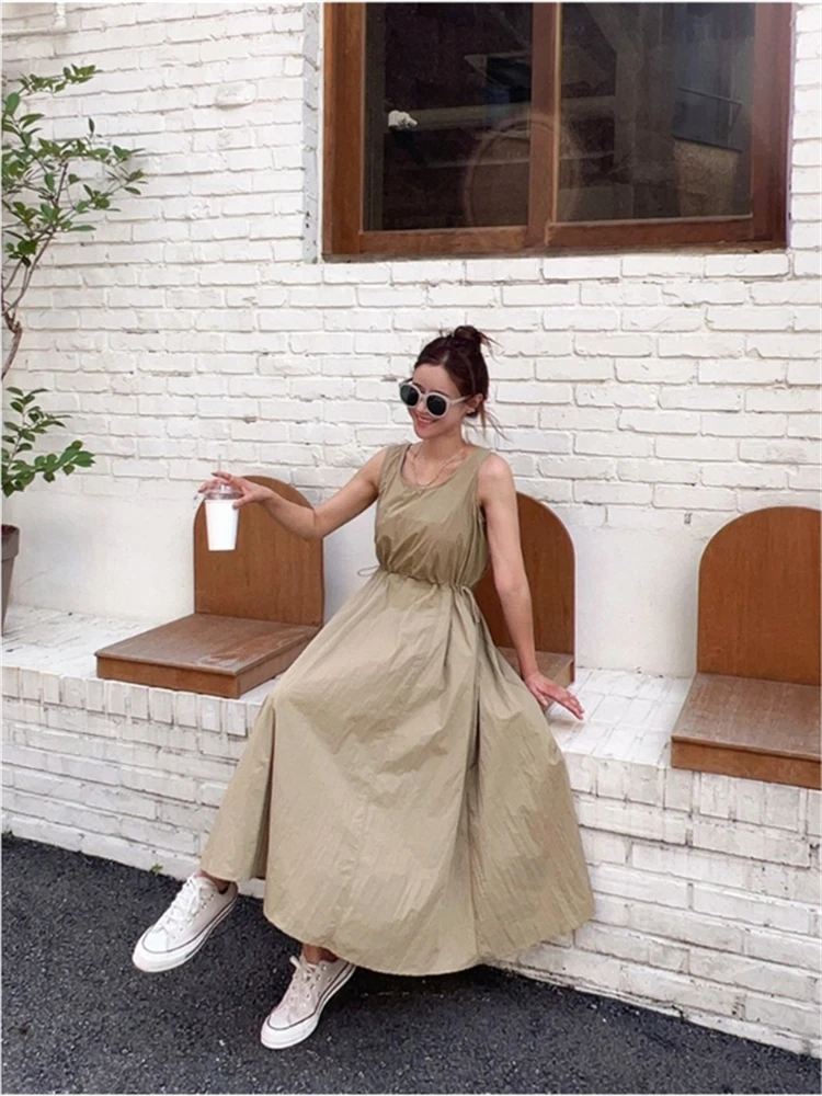 Women Dresses Sundress Spring Blouse 2 Piece Suit Sleeveless Vintage  Female Girls Dress Suits Femme Vestido Sell Separately