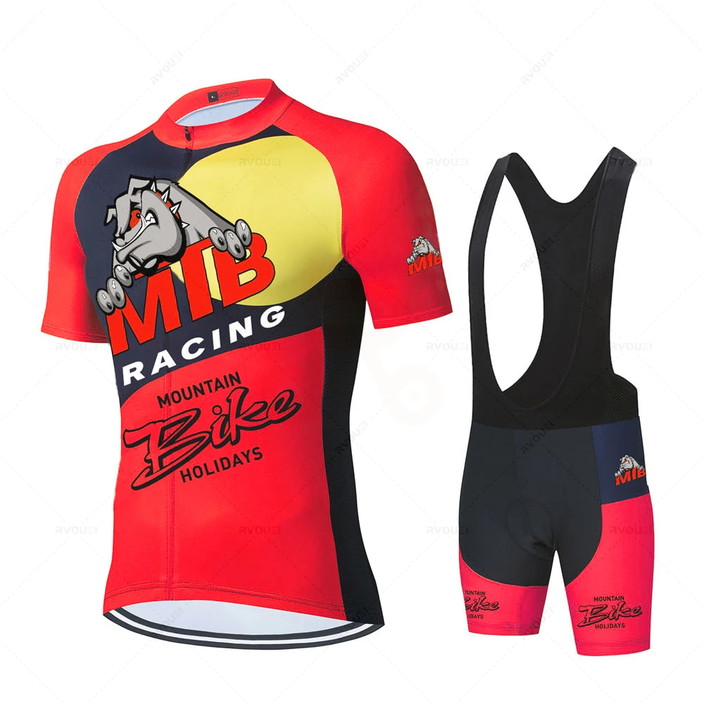 Conjunto de ropa de Ciclismo profesional para Hombre, Maillot de verano para bicicleta de montaña, MTB