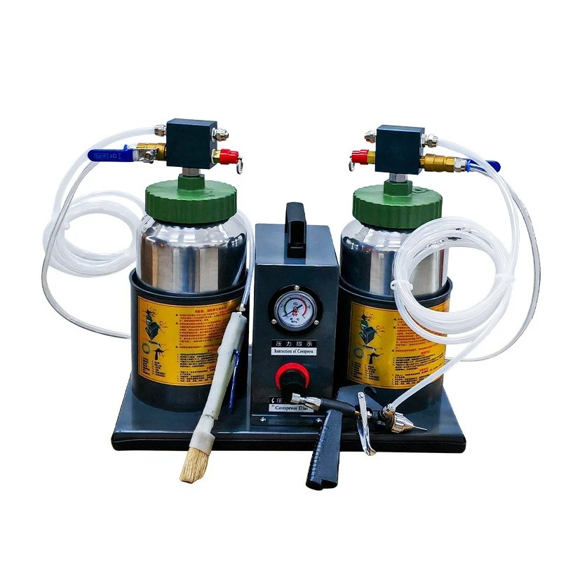 

Double head pneumatic glue brush machine, shoe factory glue machine, glue machine